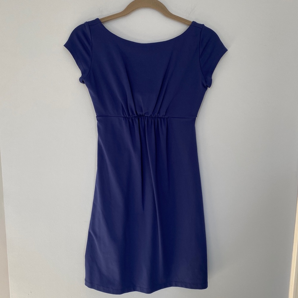 Susana Monaco Blue Scoop Back Mini Dress - Size: Small